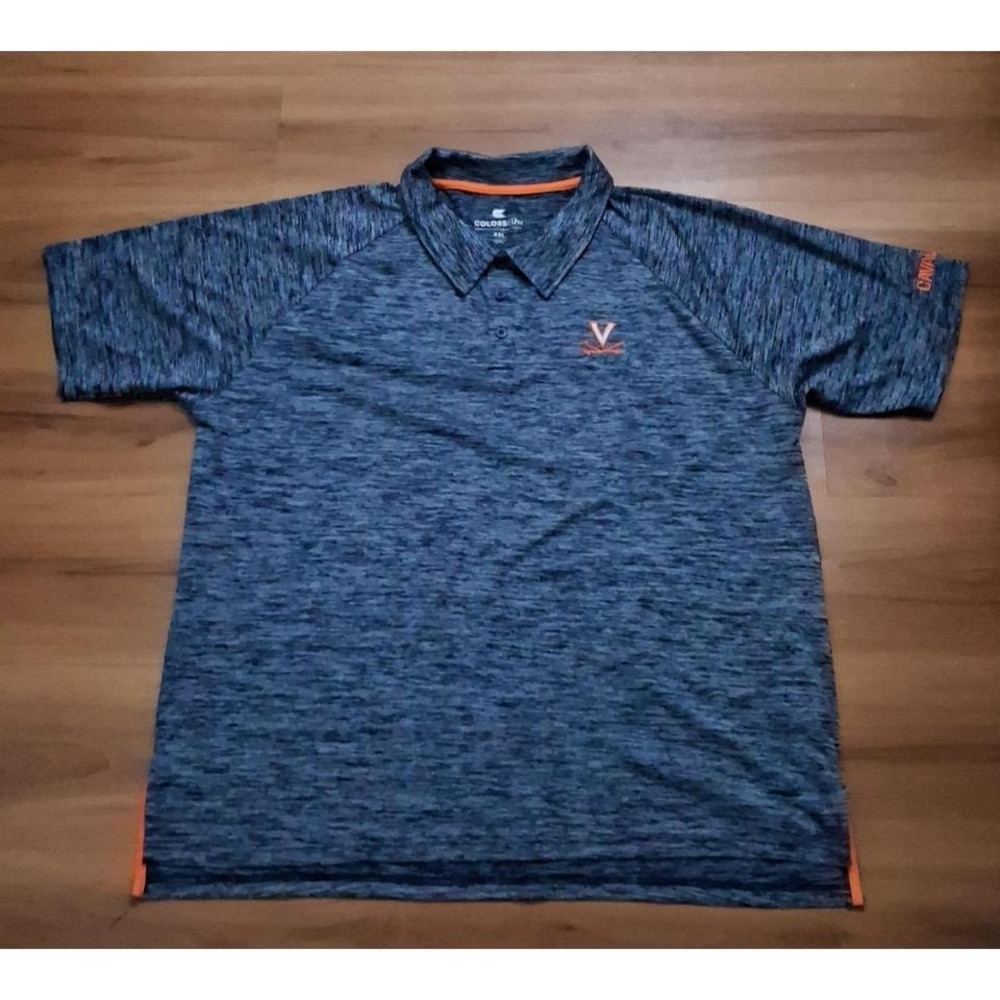 Mens Colosseum Virginia Cavaliers Polo Athletic Performance‎ Short Sleeve Shirt